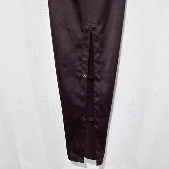 NADYA FIBER CONTENT DARK BURGUNDY FANCY PANTS XS - Picture 1 of 8